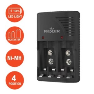 REXER RXBAC01 Ni-mh/ni-cd Φορτιστής Μπαταριών για AA/AAA/9v  Επαναφορτιζόμενες Onetrade